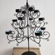 Black metal candlestick for 12 candles