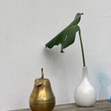 Pear fruit golden brass box