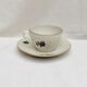 5 cups lot with French-made earthenware saucers size: height -5.5cm- D-8.5cm-