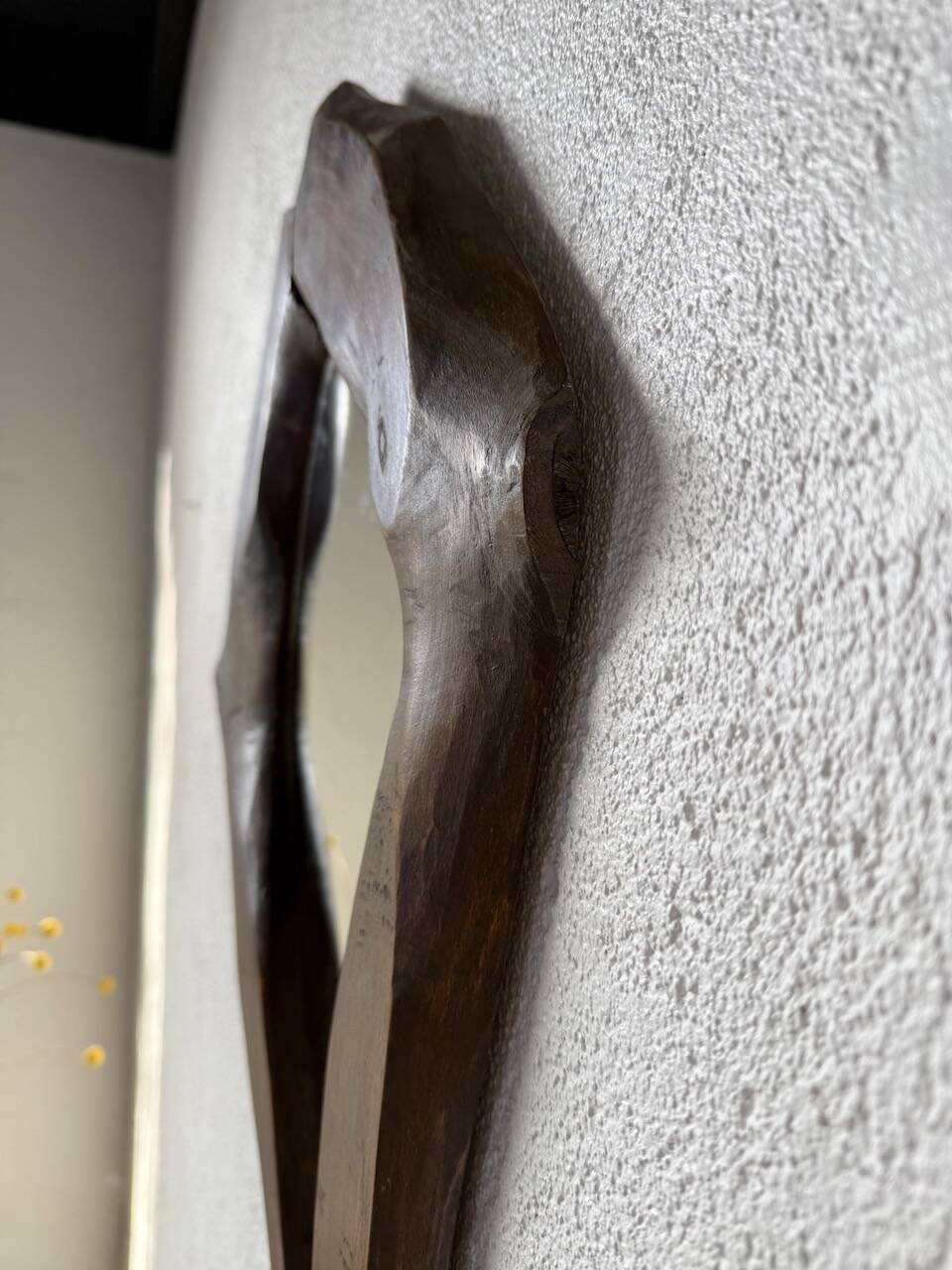 Brutalist wooden mirror 1900