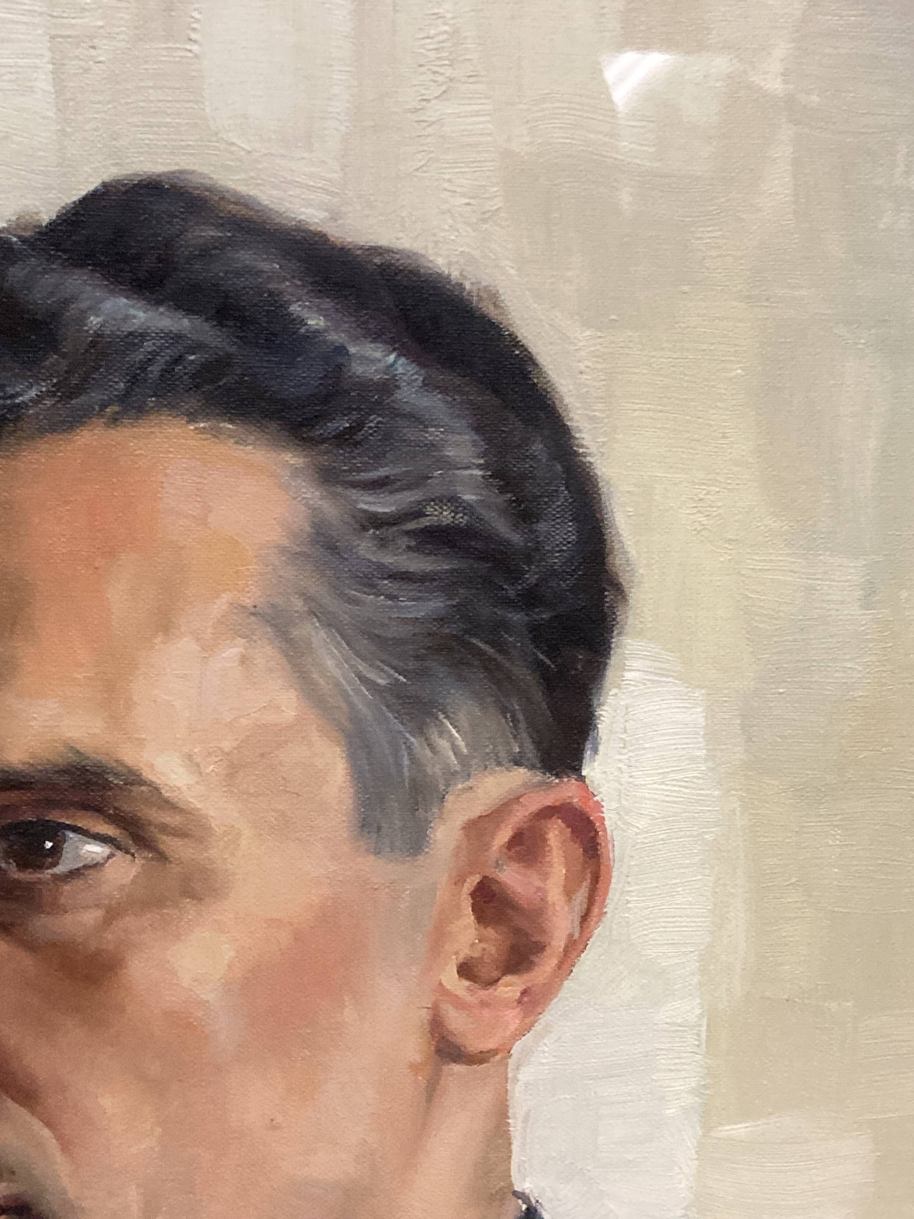 Aimé VAN BELLEGHEM (1922-1996), Portrait of René Brondel, oil on canvas