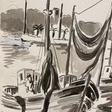 Watercolor seaside