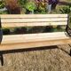 Old "Jardins de Paris" bench in Art Nouveau style (restored)