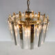 Lustre du milieu du siècle en laiton, verre et lucite, Autriche, années 1970