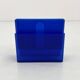 Blue transparent magazine rack by Giotto Stoppino for Kartell, 1970.