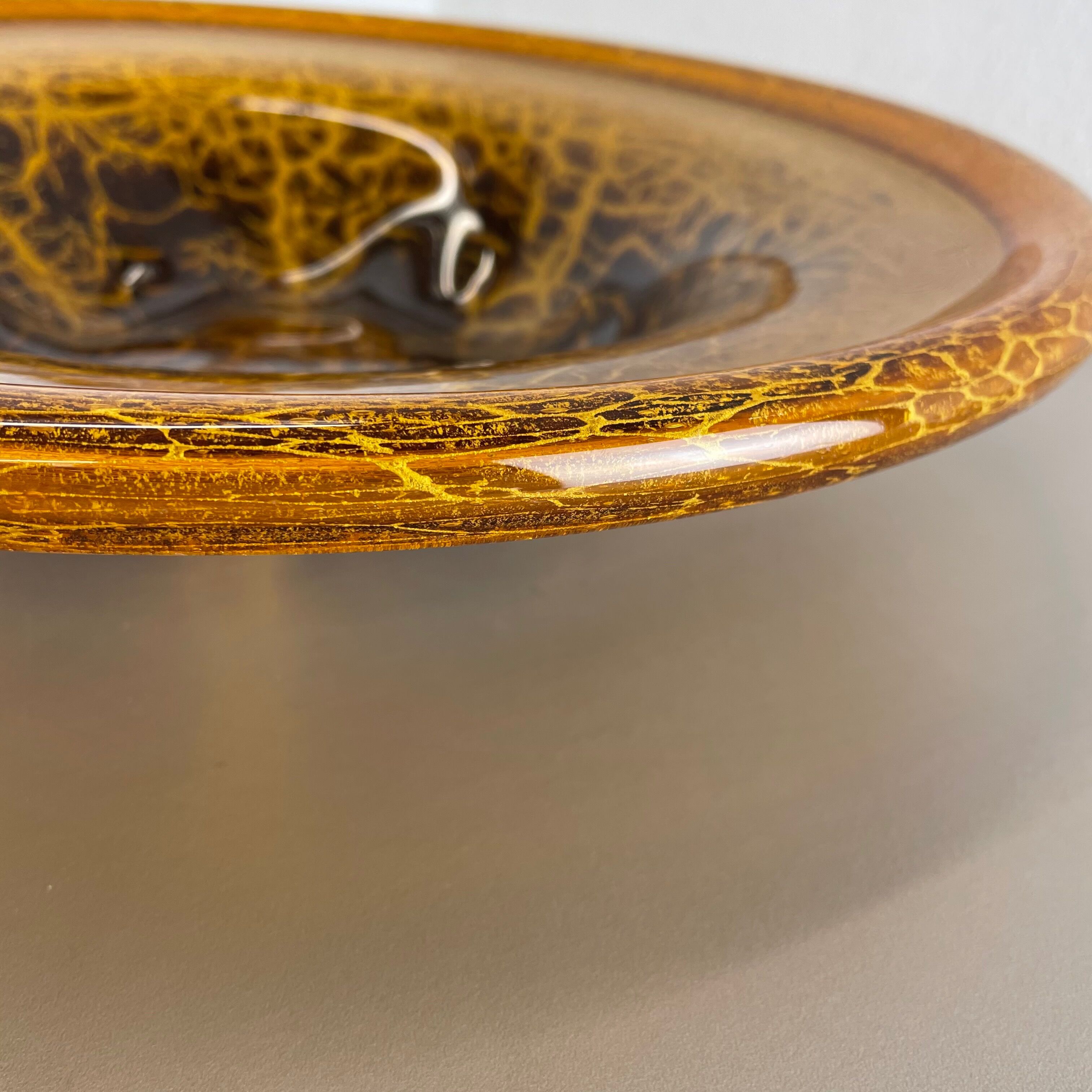 German Glass Bowl by Karl Wiedmann for WMF Ikora, 1930s Baushaus Art Deco