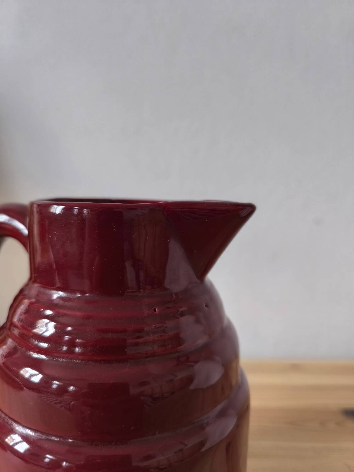 Vintage earthenware pitcher PL France