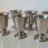 Set of 6 vintage Guy Degrenne stainless steel ice cream or sorbet cups