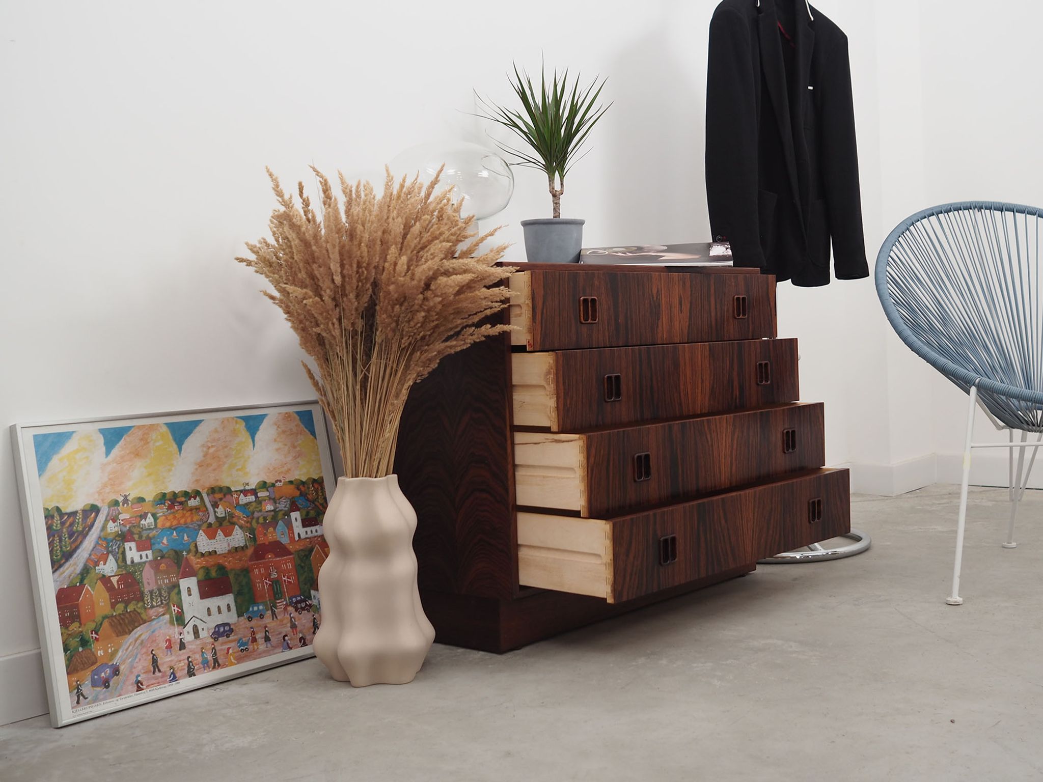 Rosewood chest of drawers, Danish design, 1960s, made by Hjørnebo