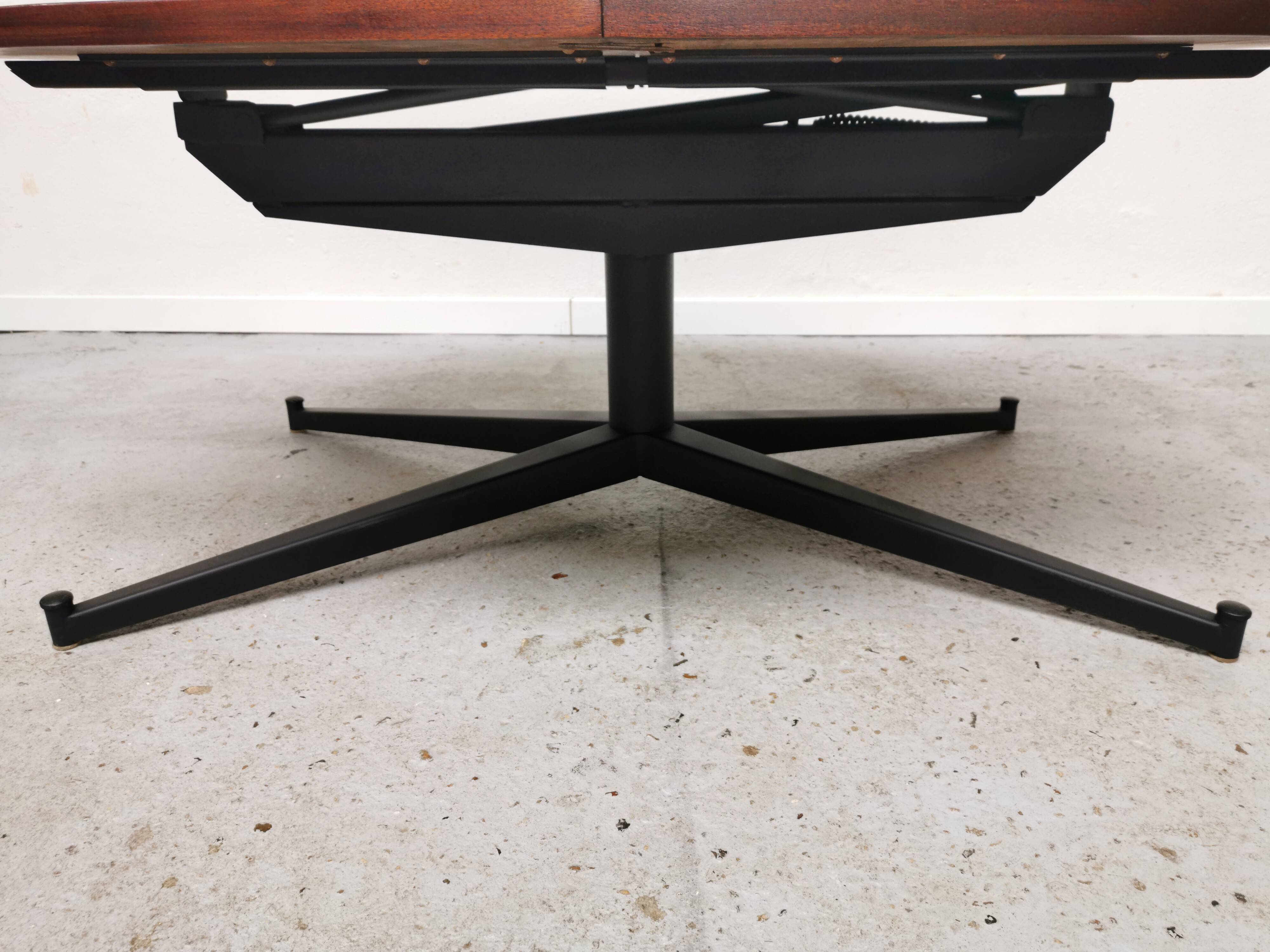 Table basse vintage relevable transformable scandinave