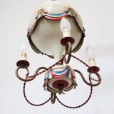 French Style Balloon Toleware Chandelier from the 1950s
