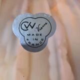 brushed brass lamp glass shade vianne 1970 to 80 with independent pulls h47x35