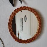Miroir rond osier