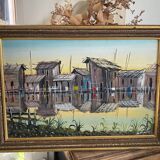 Tableau cabanes de pêcheurs