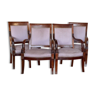 Suite of 4 Empire style armchairs