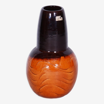 Vase du milieu du siècle, céramique émaillée, état bien conservé, Tchéquie, années 1950