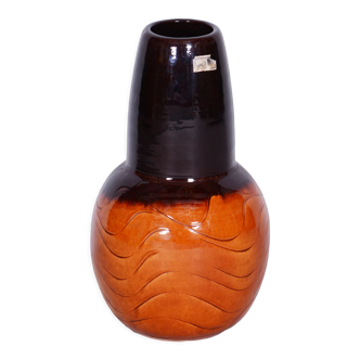 Mid-Century Vase, Glazed Ceramics, Well-Preserved Condition, Czechia, 1950s