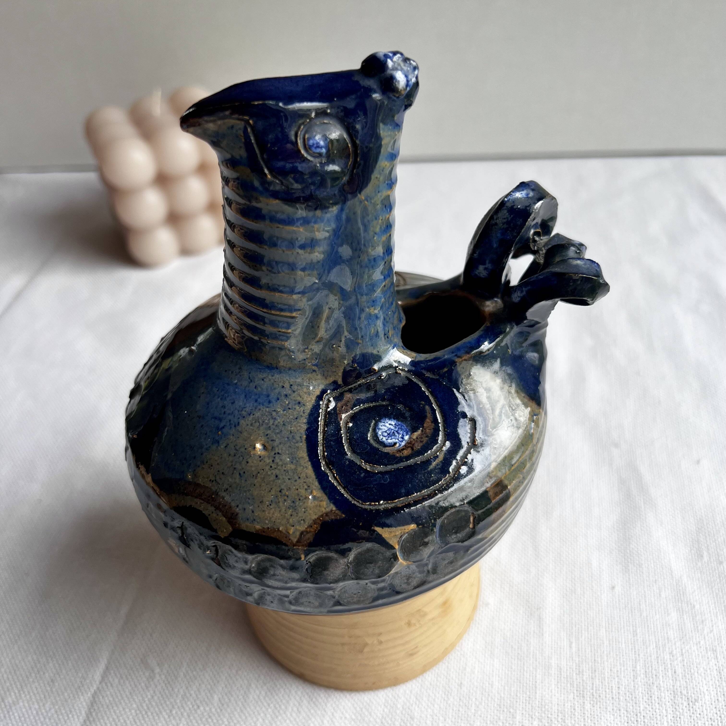 Sculpture Bird Hanne Stentoj - Vintage Danish Studio Ceramic
