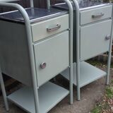 Pair of metal bedside tables from the 1950s