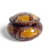 Mid-Century Vallauris Ceramic Box with Earthy Glaze, France, 1950s