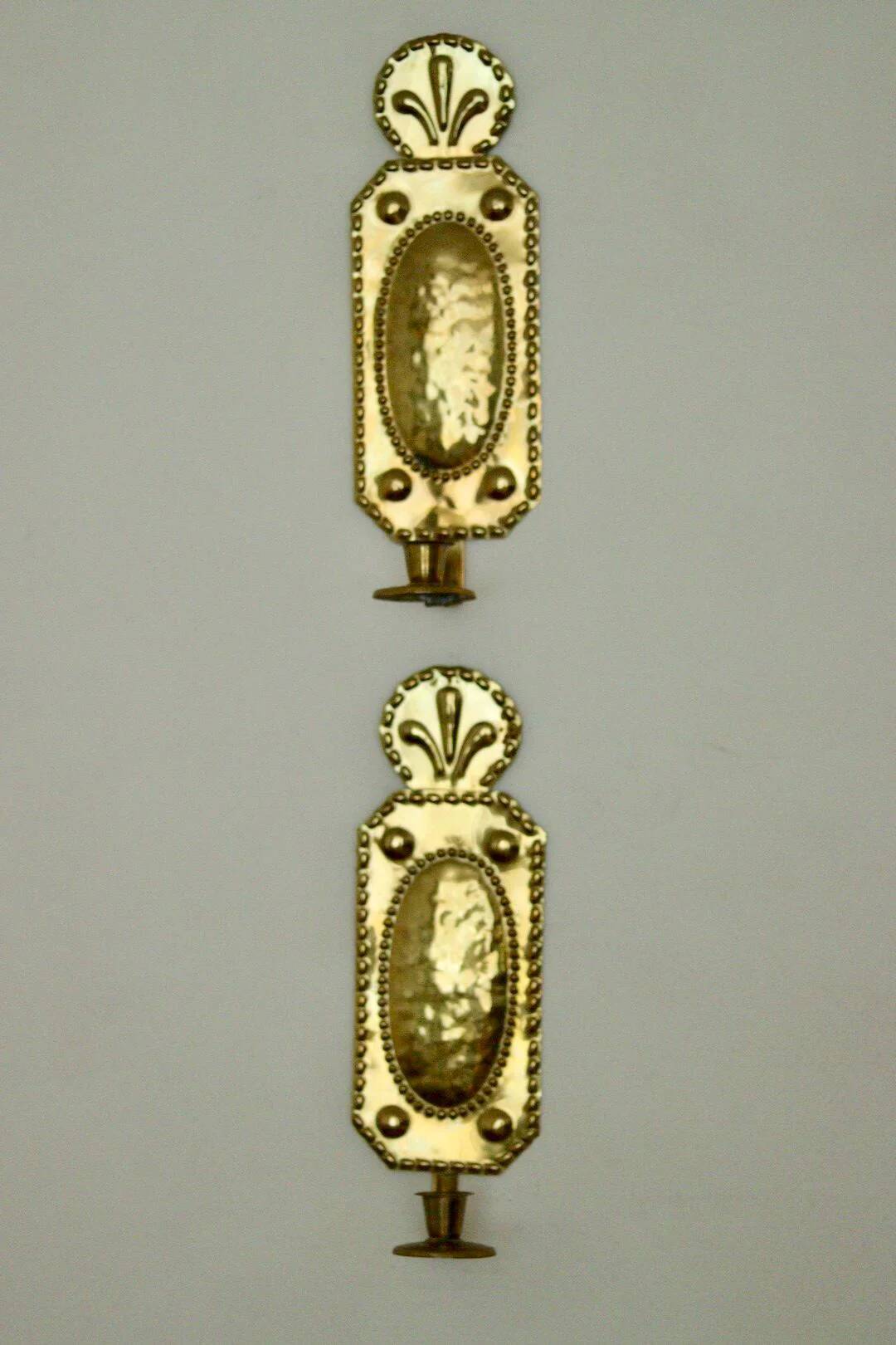 Pair of mid-century Swedish brass sconces