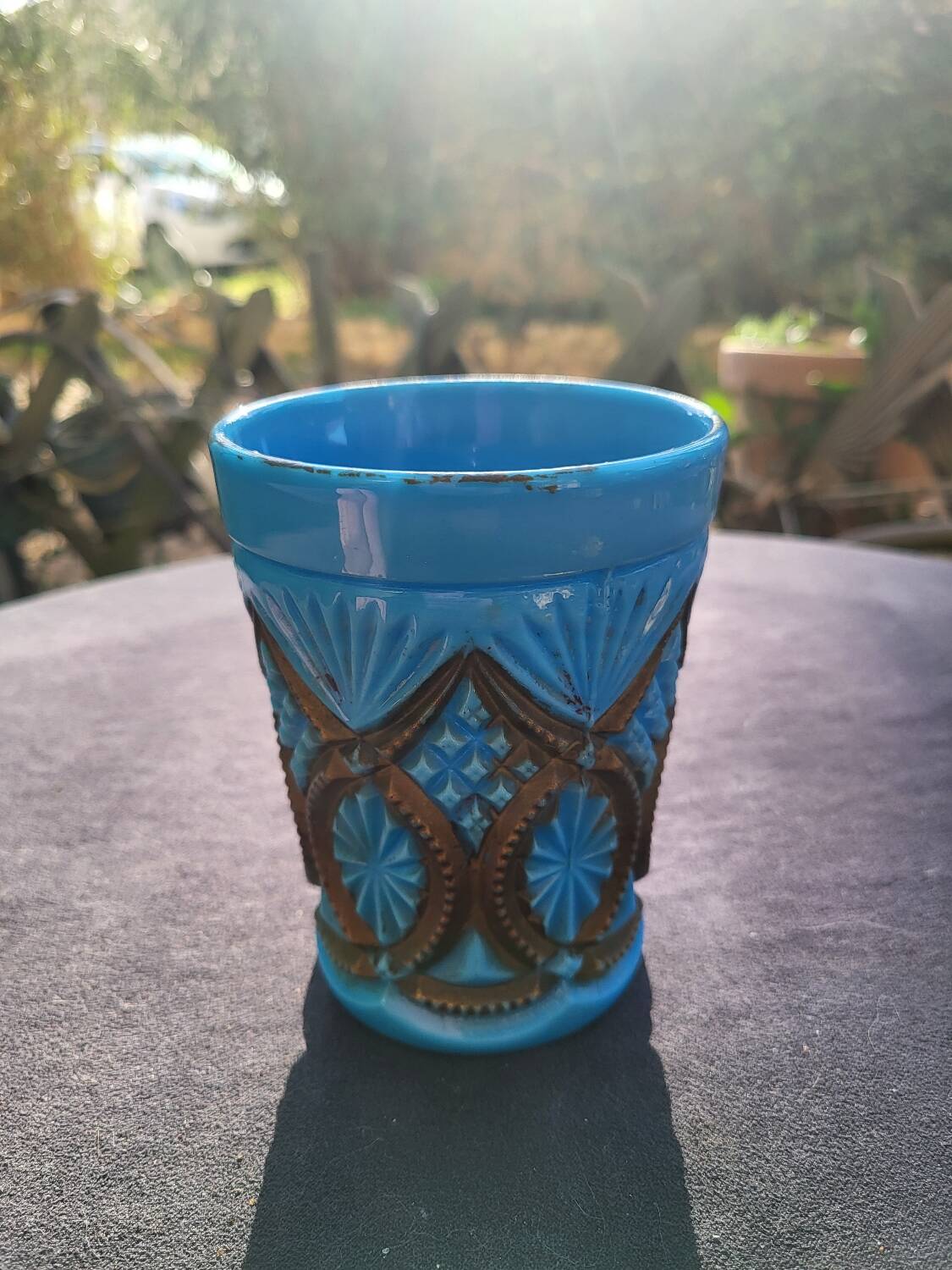 Val saint lambert opaline goblet