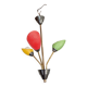 Suspension en laiton et verre opaline tricolore