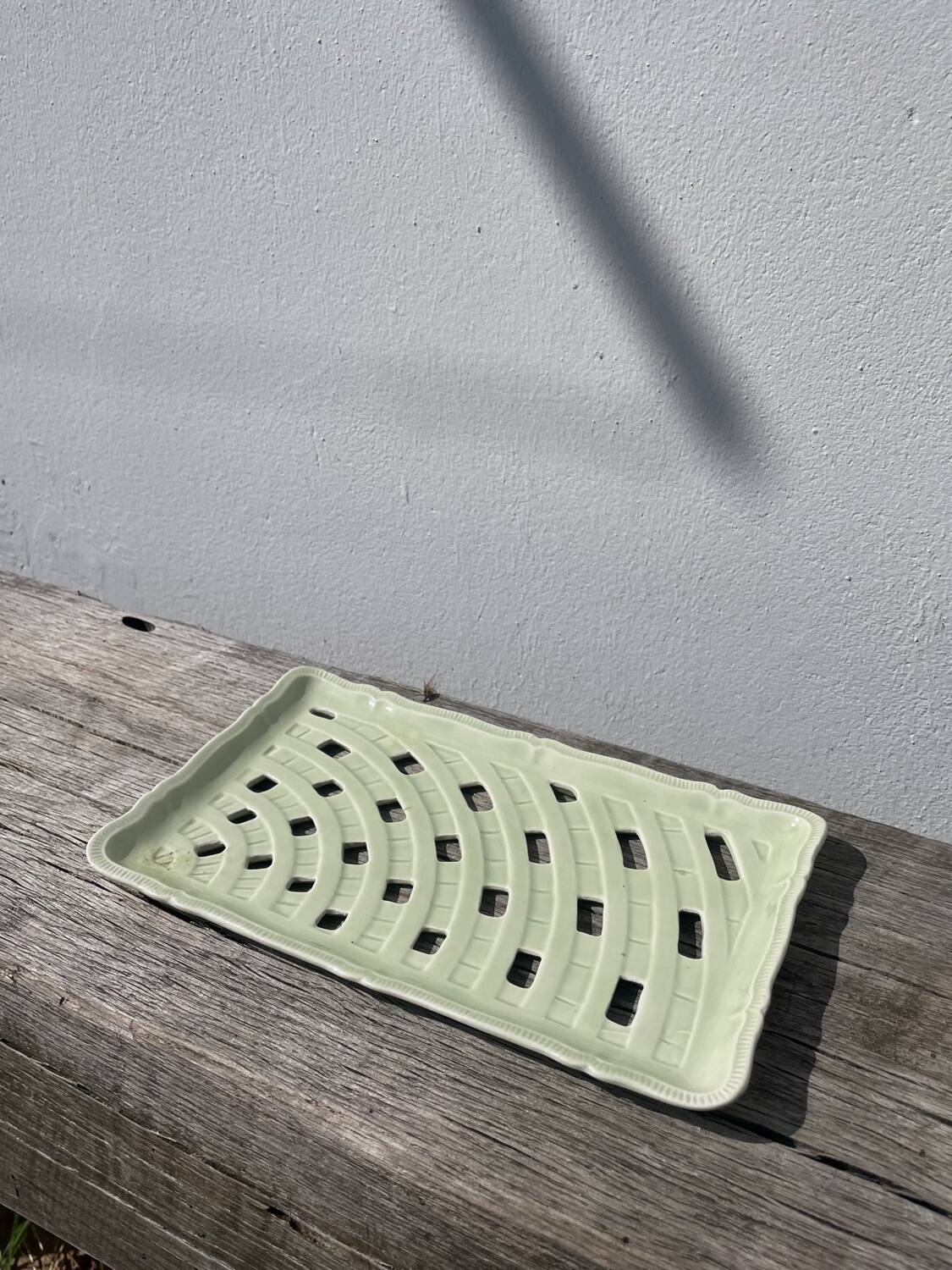 Sarreguemines ceramic braided dish