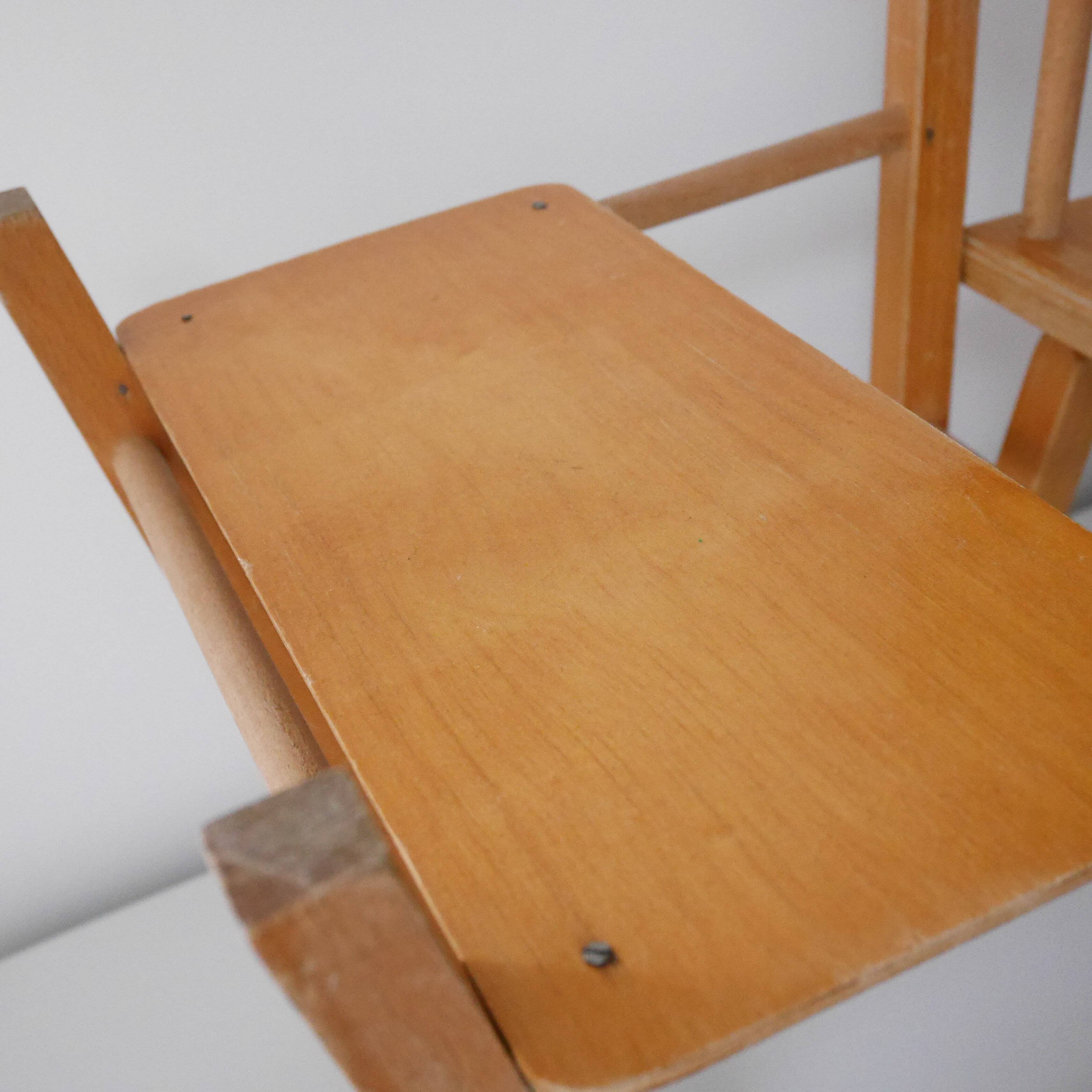 Wooden doll high chair