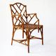 Vintage bamboo dining set in Chippendale style, Italy, year