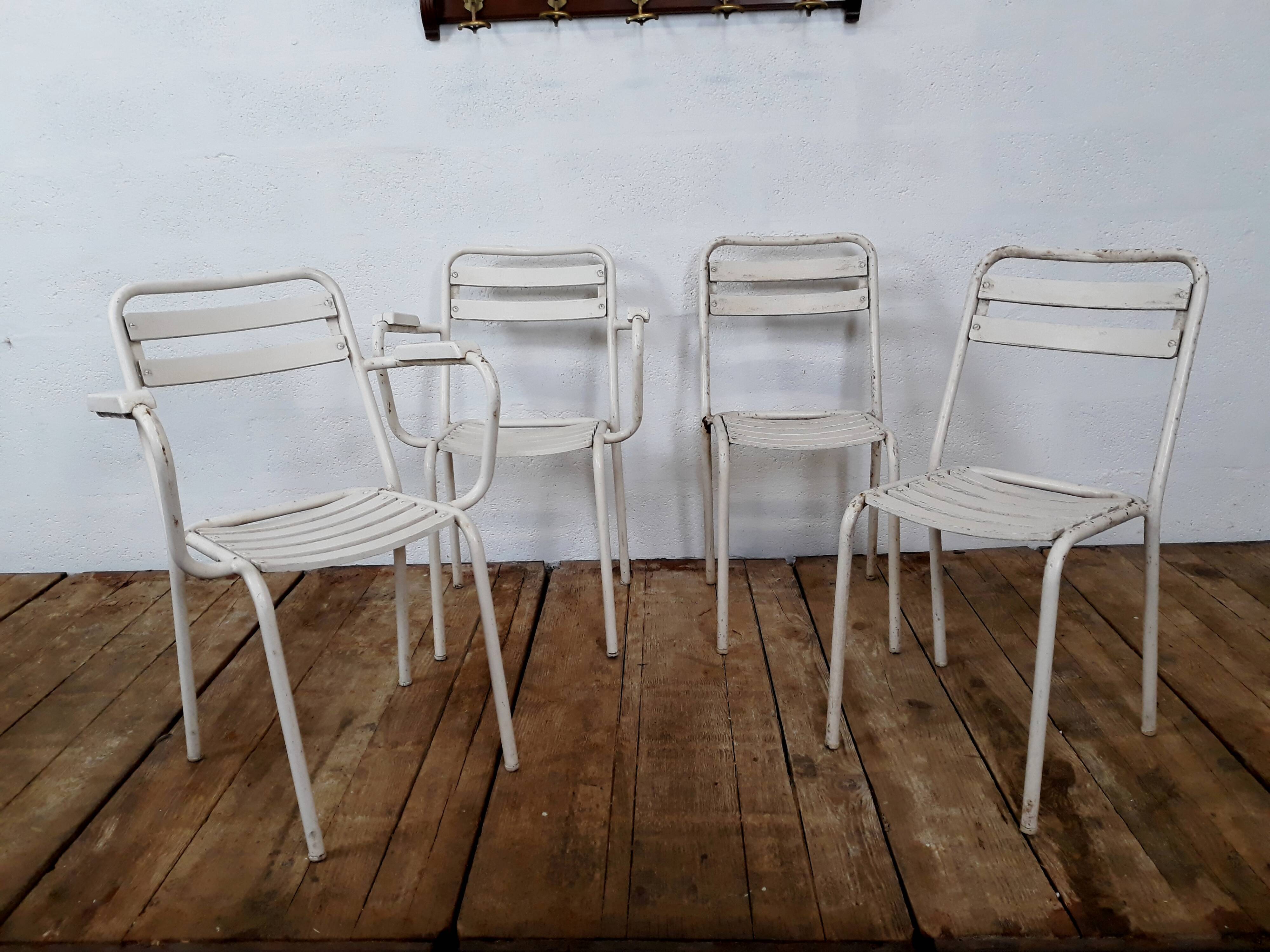 4 chairs and armchairs by Tolix