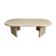 Table basse ovale en travertin