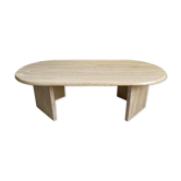 Table basse ovale en travertin