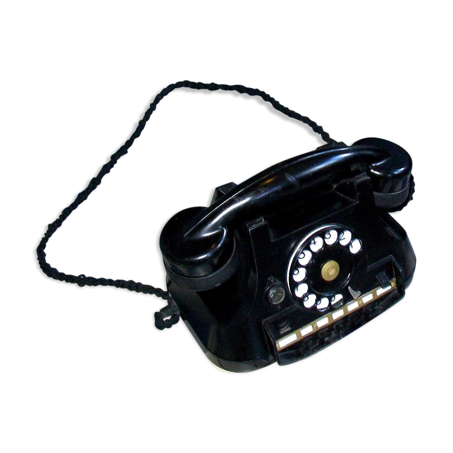 50/60 standard black bakelite rotary phone