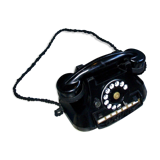 50/60 standard black bakelite rotary phone