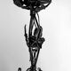 Wrought iron and glass paste chandelier, Art Deco, Muller Freres, Circa 1920