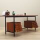 Bureau en acajou, design italien, années 1970, production : Italie