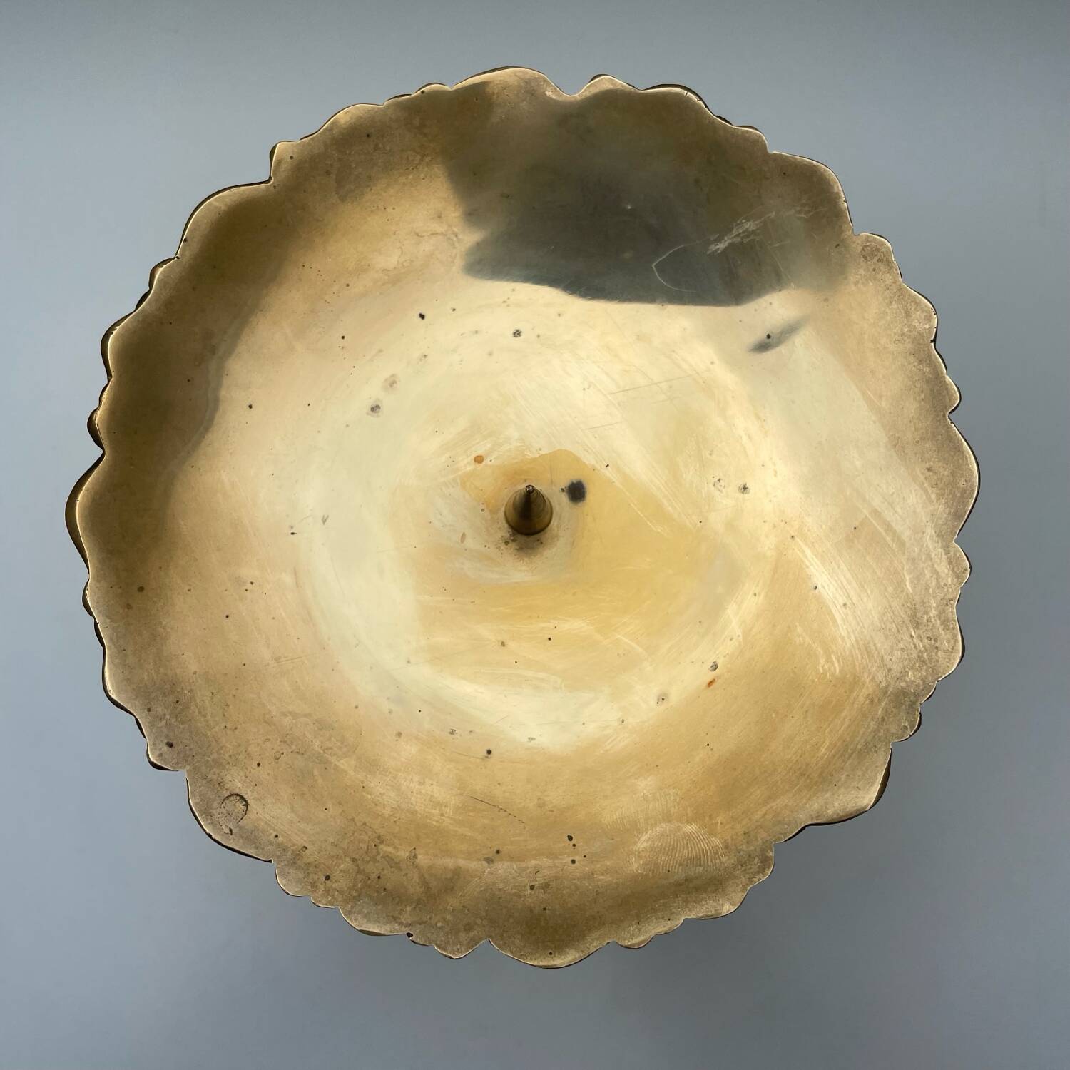 Large brass candle holder