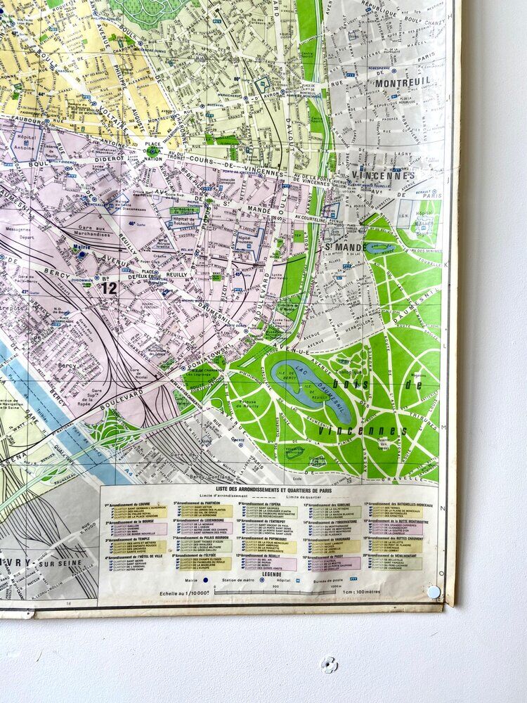 Map poster - Plan de Paris, 1981