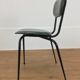Set de 4 chaises années 50, métal et skaï vert