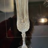 9 crystal champagne flutes from Arques model Longchamp