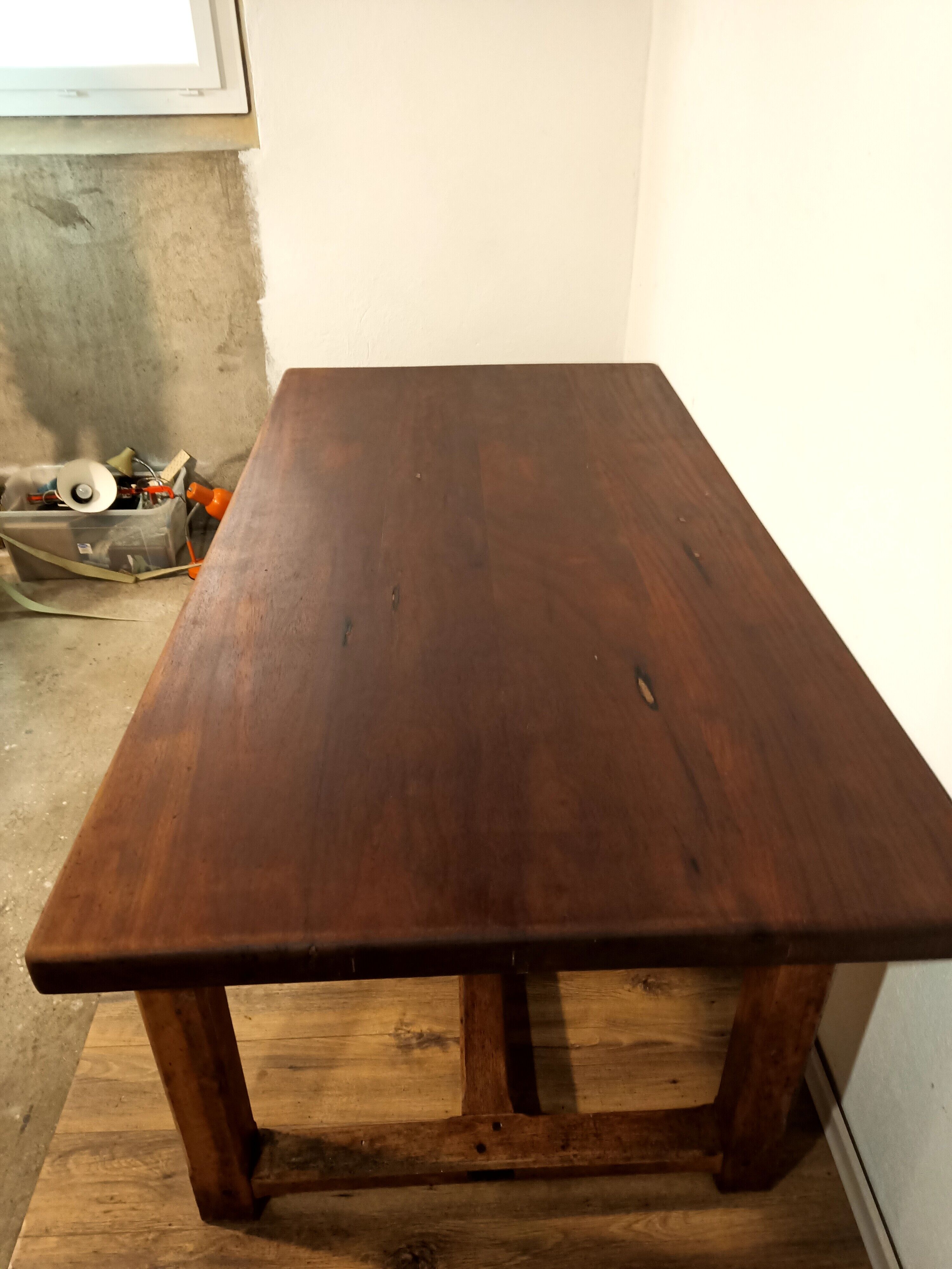 Vintage solid oak farmhouse table