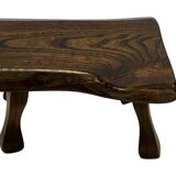 Mid-Century Organic Wooden Side Tables, circa 1960's wabi sabi brutalist