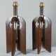 Very rare vintage pair of wooden table lamps by Temde