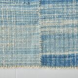 5x9 Blue & Beige Modern Kilim Rug, 147x288Cm