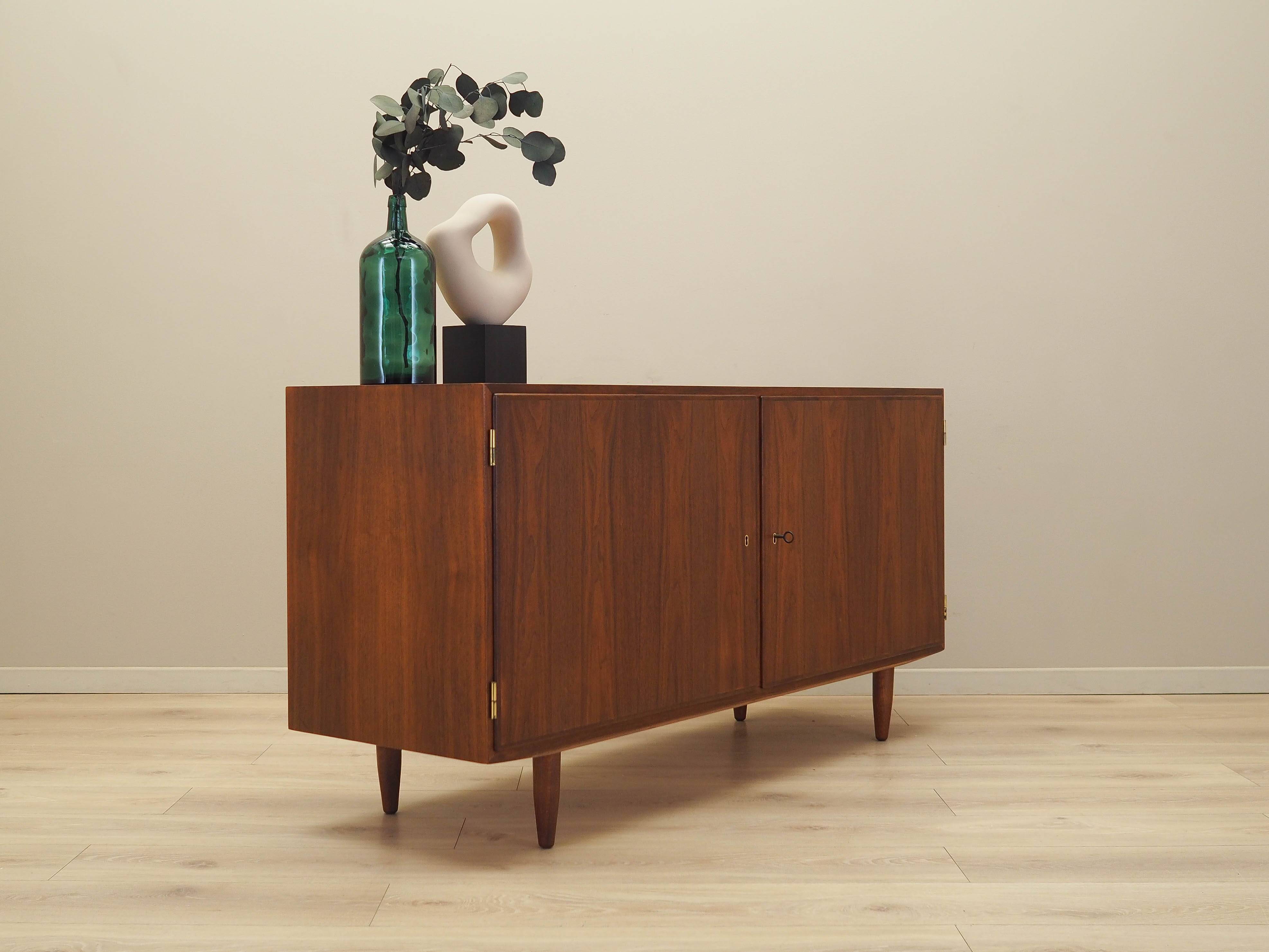 Walnut cabinet, Danish design, 1970s, designer: Carlo Jensen, manufacturer: