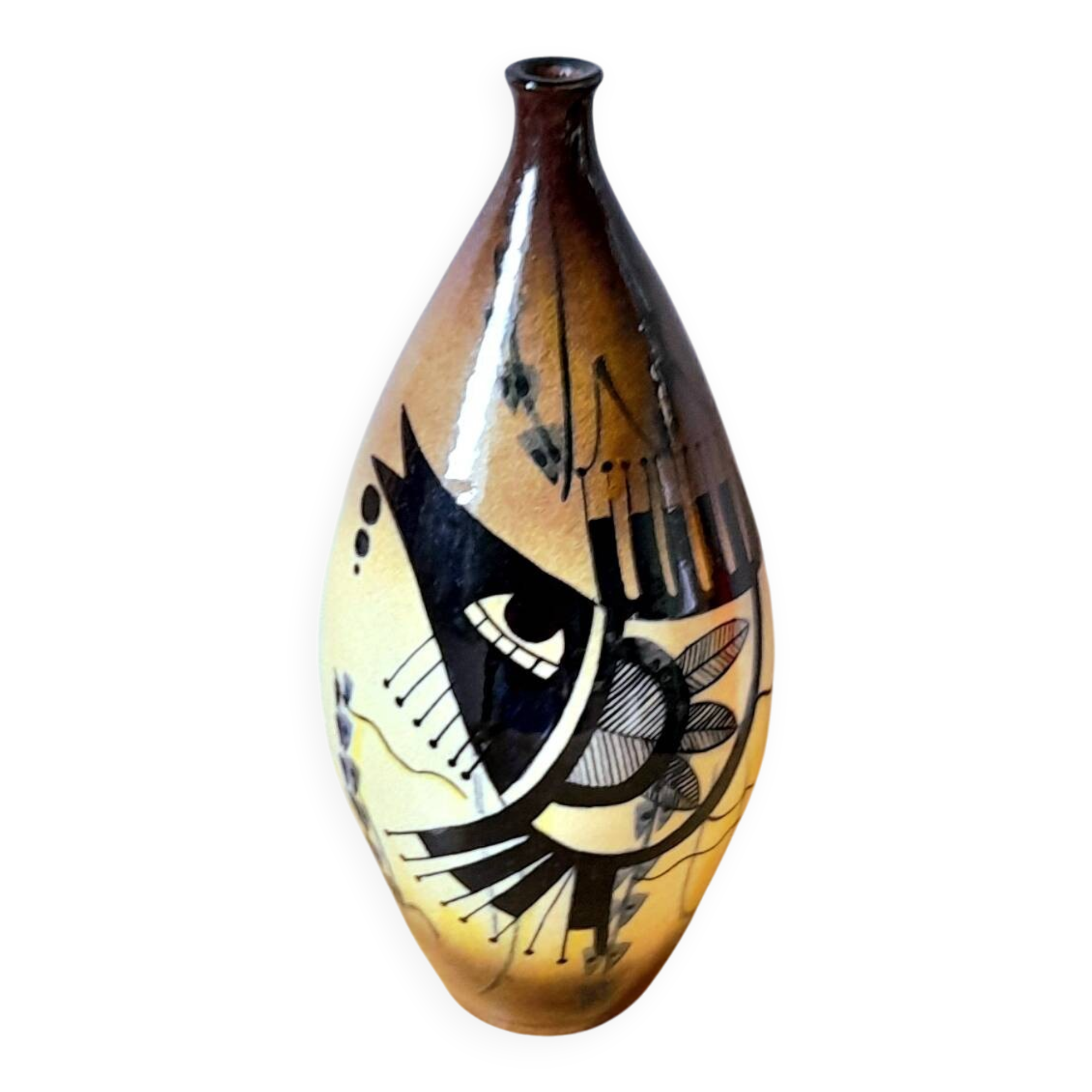 60s ceramic soliflore vase