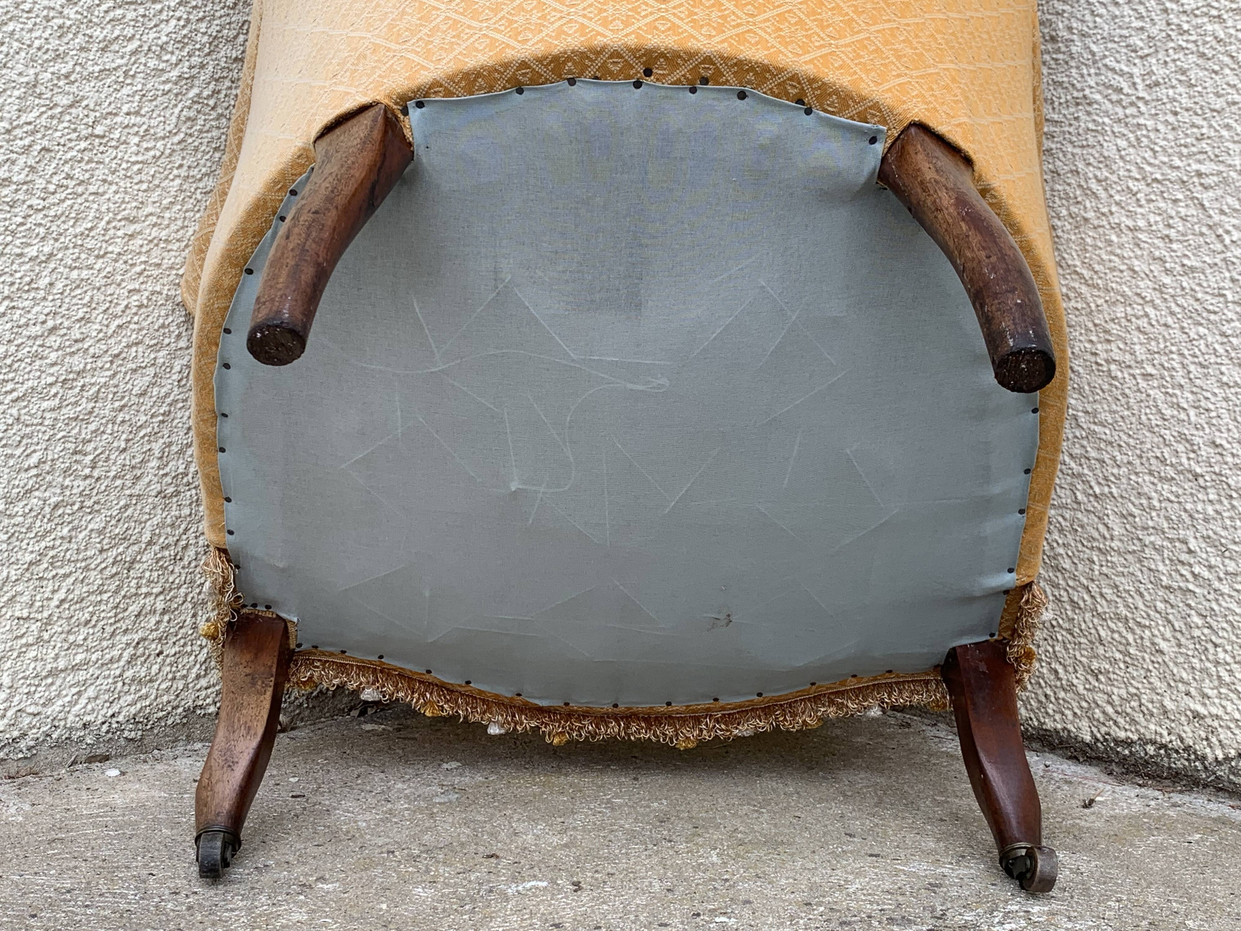 Toad armchair style Napoleon III fringe pompoms