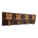 Vintage-style wall coat rack – 4 golden cast iron hooks – 40 cm