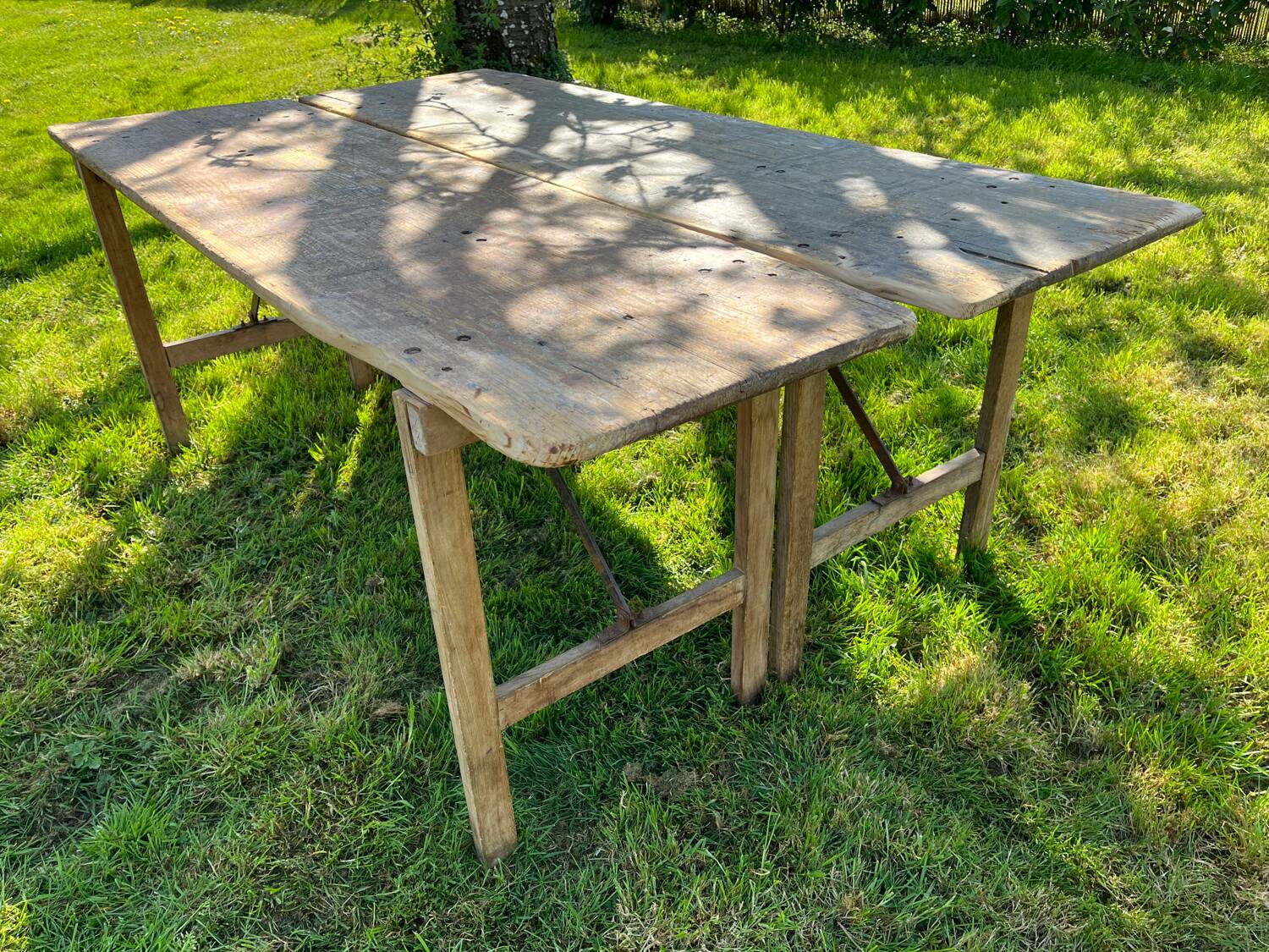 Antique wooden folding table